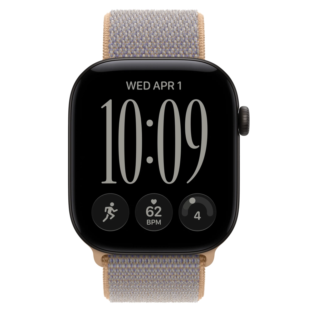 Умные часы Apple Watch Series 12 GPS, 46mm, Black Aluminum Case with Chambray Blue Sport Loop