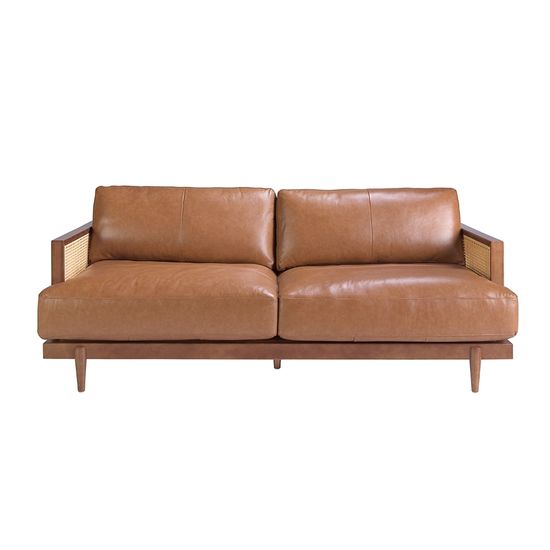 Диван 3-х местный 6177/KF8031-3P-M2731 Angel Cerda из коричневой кожи