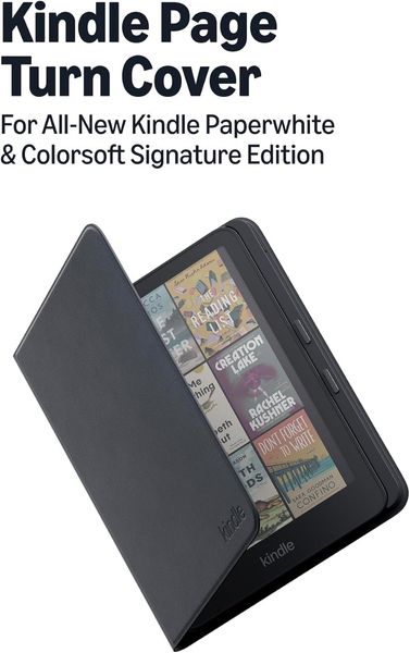 Оригинальный чехол для Amazon Kindle Paperwhite/Colorsoft Signature Edition 2026 Page-Turn Cover, Серый | Graphite