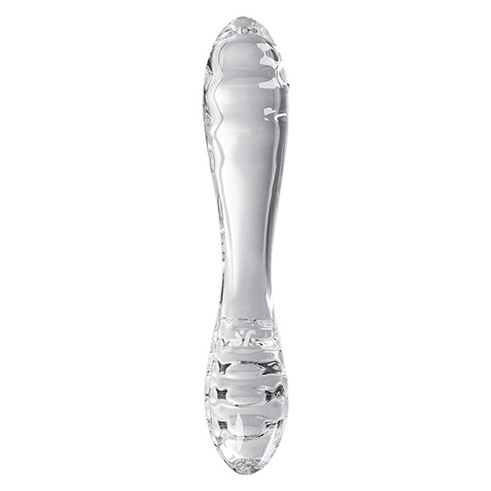 Прозрачный двусторонний стеклянный фаллоимитатор 18,5см Satisfyer Dazzling Crystal 1 4045658