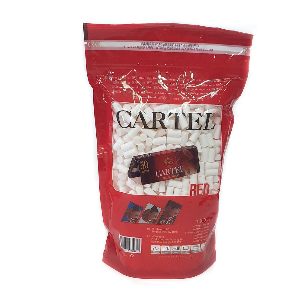 Фильтры для сигарет "Cartel" 8мм KS 1000шт