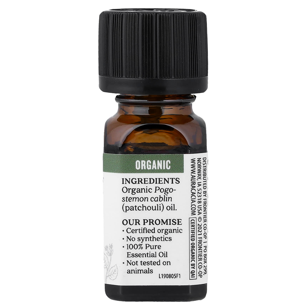 Aura Cacia, Organic, пачули, 0,25 жидкой унции (7,4 мл)