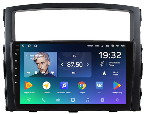 Магнитола для Mitsubishi Pajero 4 2006-2022 - Teyes CC2 PLUS монитор 9" QLED, Android 10, Быстрая, SIM-слот