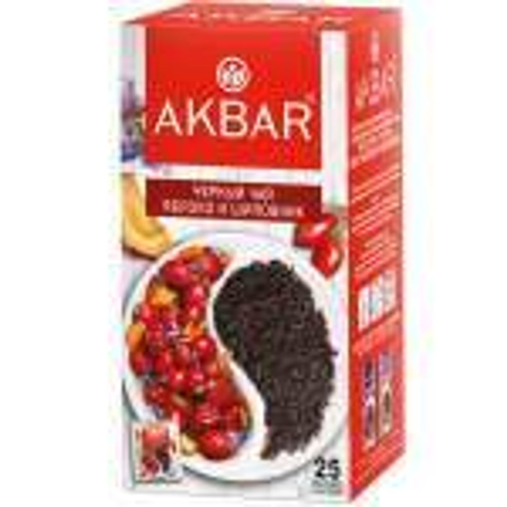 Чай   "АКБАР" " Яблоко и шиповник" черн аромат.  натур.  25пакконв../ 12шт
