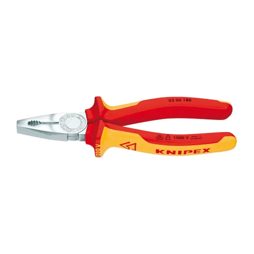Плоскогубцы комбинированные хромированные 180 мм Knipex 03 06 180 SB