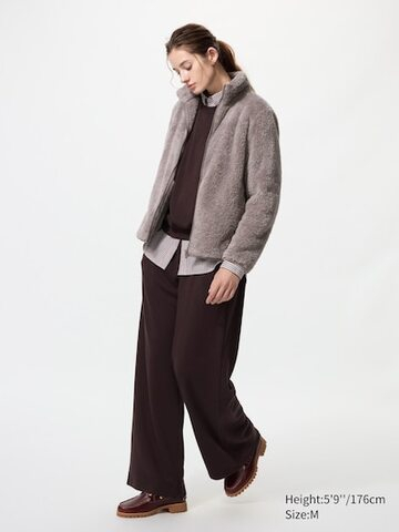 UNIQLO Мягкая куртка из флиса, коричневый