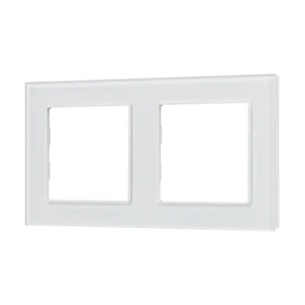 Рамка стеклянная FRM-GLARE-GS-2-WH (Arlight, -)