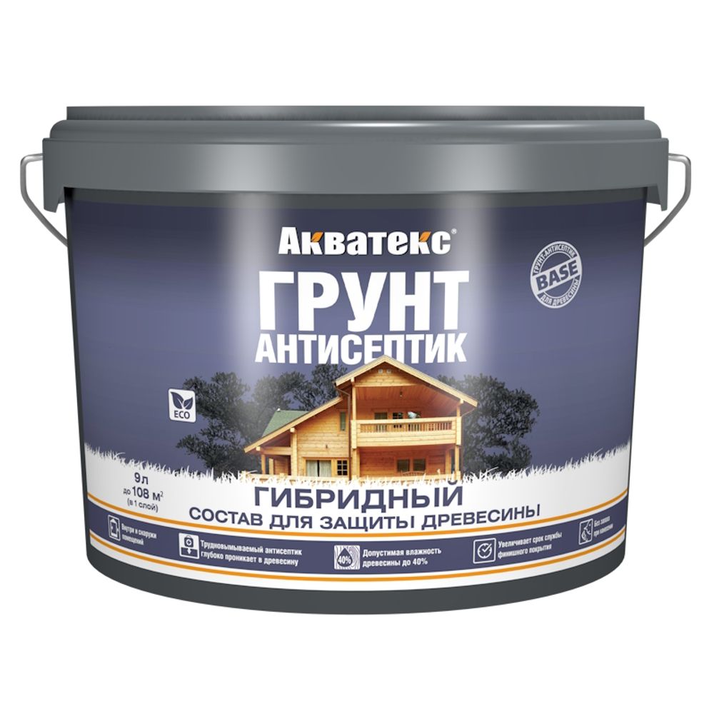Грунт-антисептик Акватекс ГИБРИДНЫЙ бесцветн. 9л (Рогнеда) Грунт-антисептик Акватекс ГИБРИДНЫЙ бесцветн. 9л (Рогнеда)