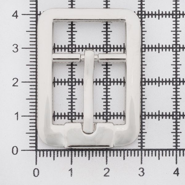 Пряжка ременная металл 20.0 мм (внешн. 30х41 мм), никель, 10 шт, S090054