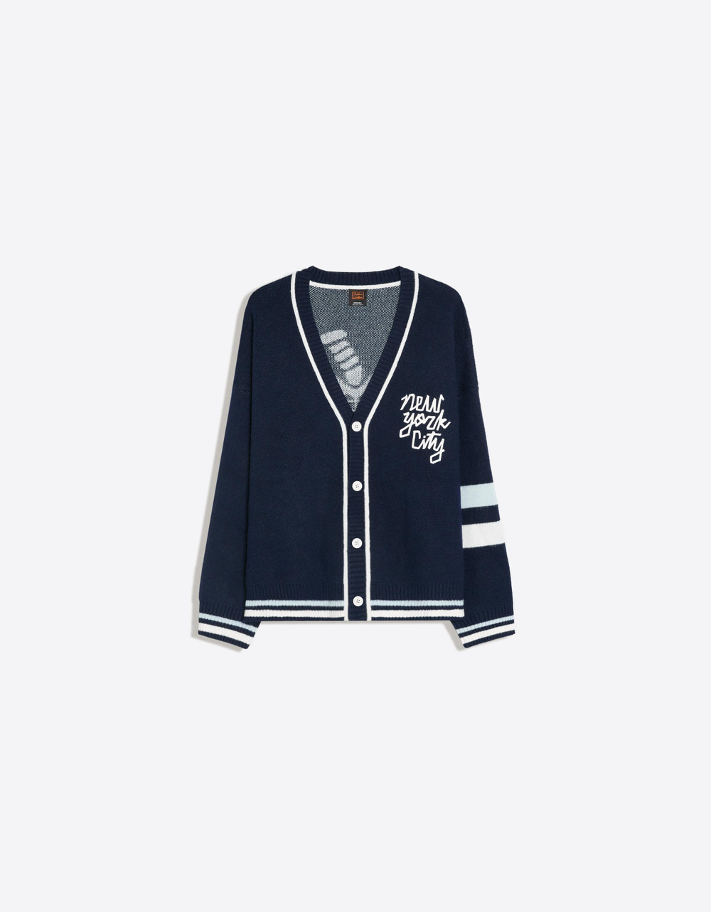 Мужской кардиган с вышивкой NATHAN WALKER - BERSHKA