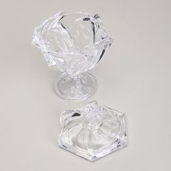 БЛЮДО С КРЫШКОЙ НА НОЖКЕ "BOHEMA" ДИАМЕТР=11,5 СМ ВЫСОТА=16,5 СМ