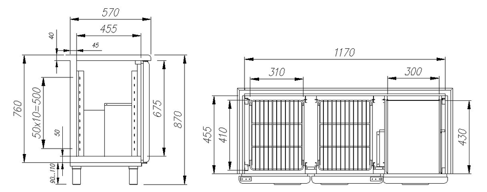 Холодильный стол Rosso Bar-250