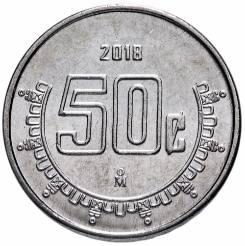50 сентаво. Мексика. 2018 год. UNC