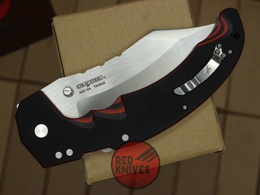 Нож Cold Steel Myhem - рукоять G10, красные полосы