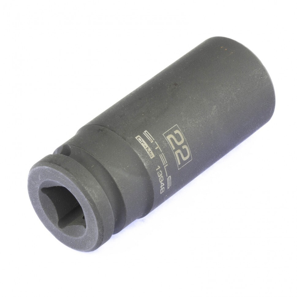 Головка ударная удлиненная шестигранная, 22 мм, 1/2, CrMo Stels