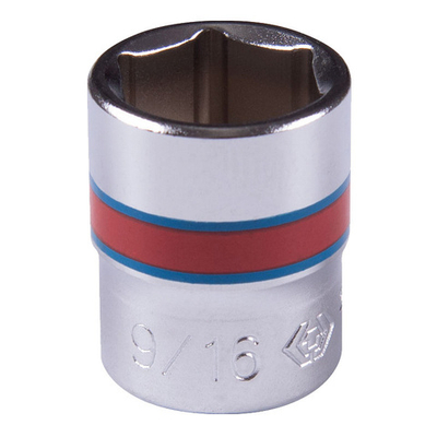 KING TONY (233518S) Головка торцевая стандартная шестигранная 1/4", дюймовая 9/16"