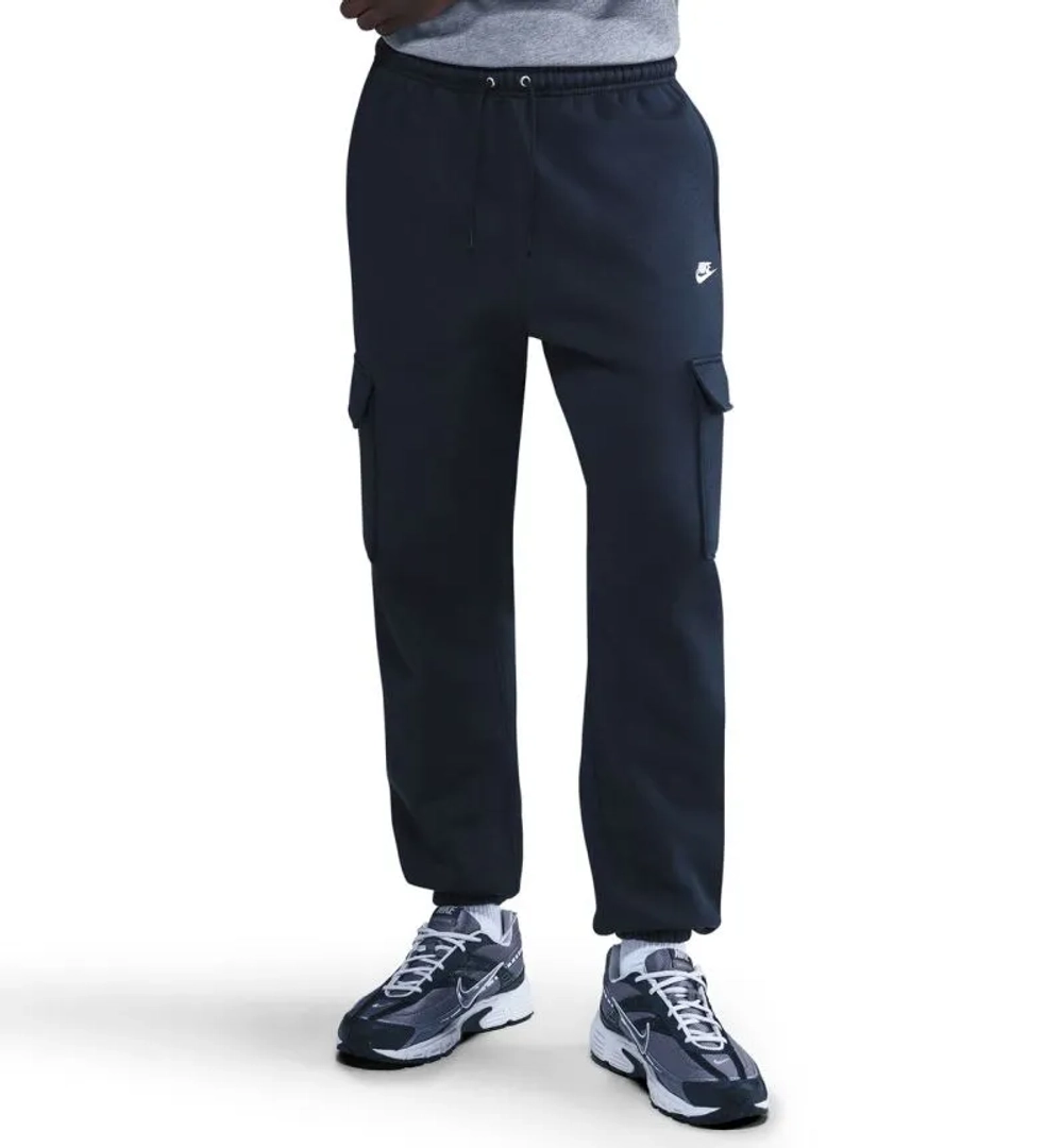 Теннисные брюки Nike Club Cargo - obsidian/obsidian/white