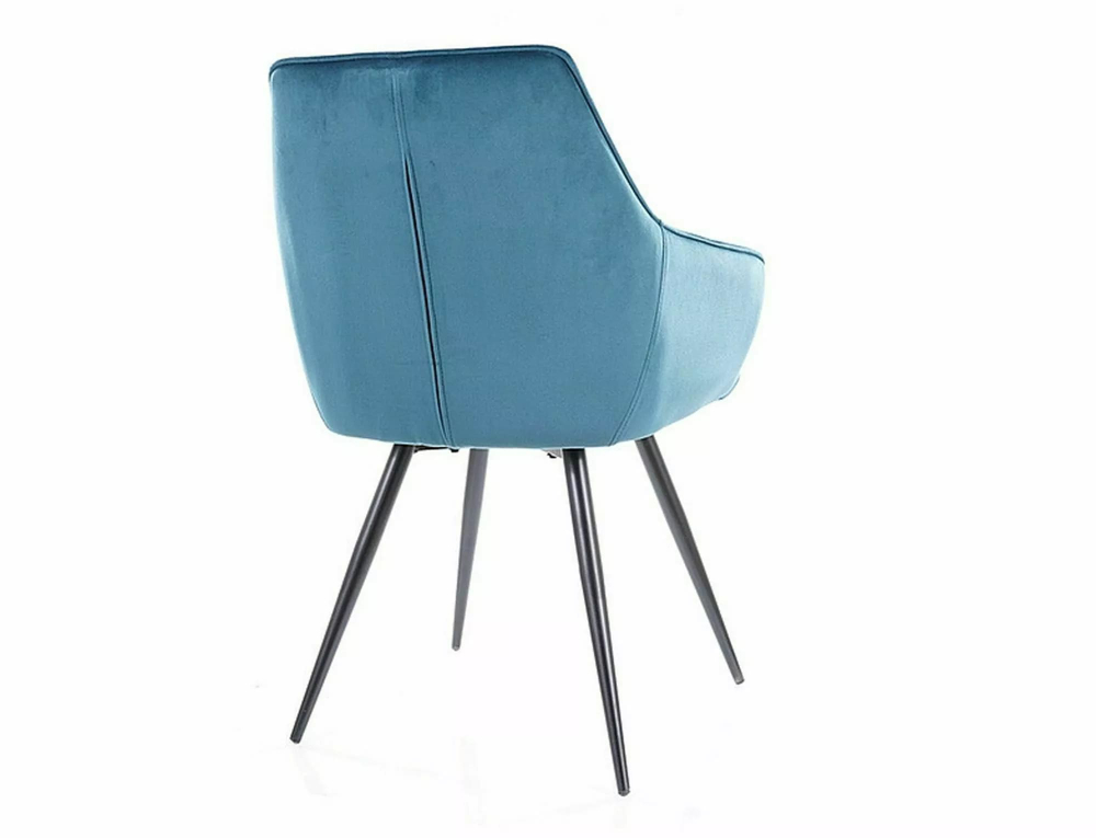Стул SIGNAL LILIA Velvet Bluvel 85 бирюзовый/черный