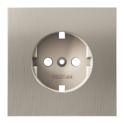 Накладка для розетки с заземлением, S70 Metal (никель)