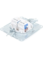 Механизм компьютерной розетки Systeme Electric 2-м Glossa RJ45+RJ45 кат.5е белый SchE GSL000185KK 463574