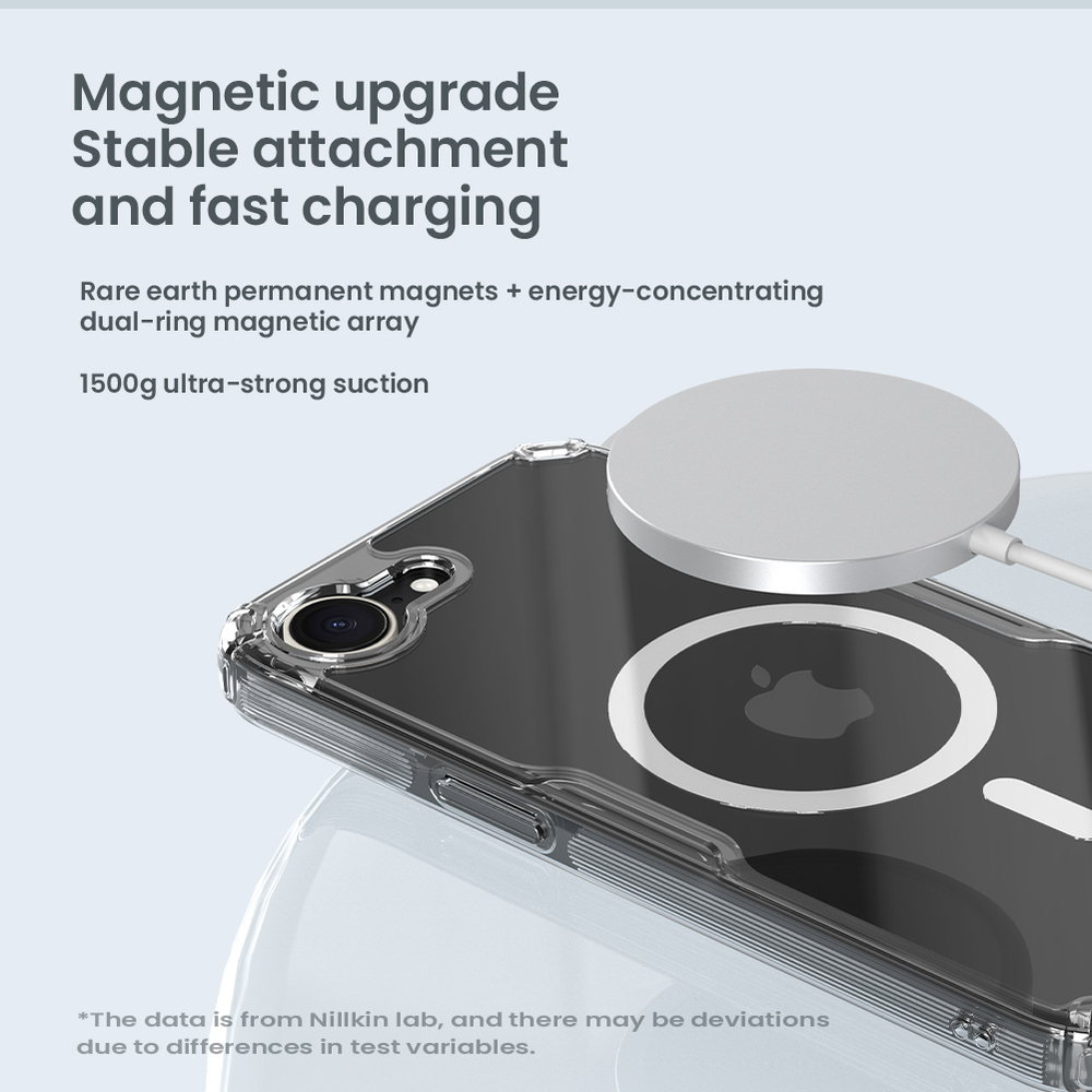 Чехол усиленный от Nillkin с поддержкой MagSafe для iPhone 16e и iPhone 17e, серия Nature TPU Pro Magnetic