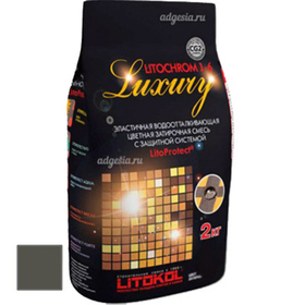 Затирка цементная Litokol Litochrom 1-6 Luxury С.470 черная 2 кг