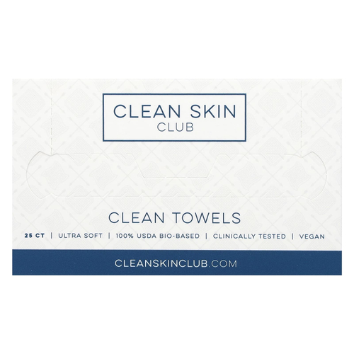 Clean Skin Club, чистые полотенца, одноразовые, 25 шт.