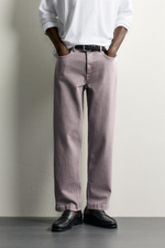 БРЮКИ STRAIGHT FIT С ЭФФЕКТОМ ПОТЕРТОСТИ — ZARA