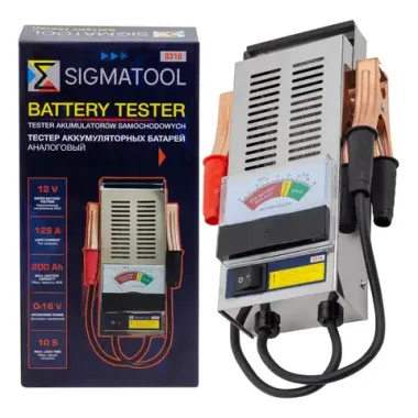 Тестер аккумуляторных батарей аналоговый 12V, 125A, 200Ah SIGMATOOL Sigmatool-8310