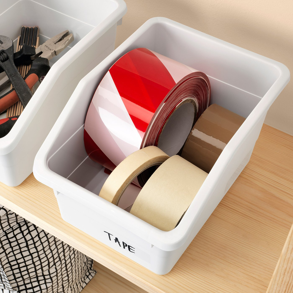 IKEA SOCKERBIT  (ИКЕА СОСКЕРБИТ)  -  Контейнер - белый 19x26x15 см