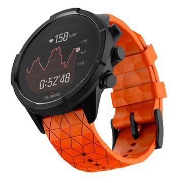 Ремешок Ranger 24 мм для Suunto 9 Baro, Suunto 7, Suunto Spartan Sport силиконовый быстросъемный (Оранжевый)