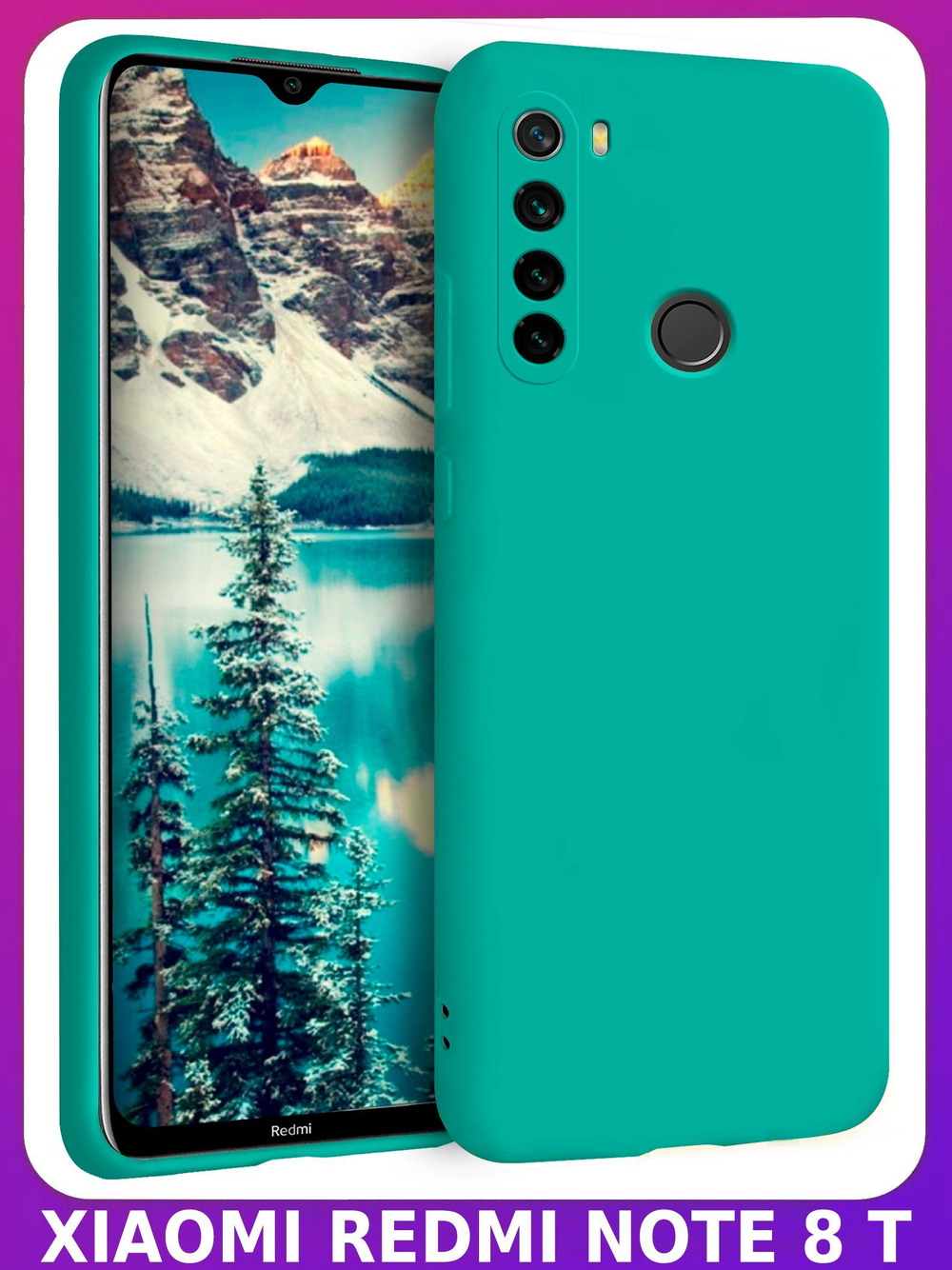Мягкий Soft Touch чехол из силикона для XIAOMI REDMI NOTE 8T с бархатной подкладкой