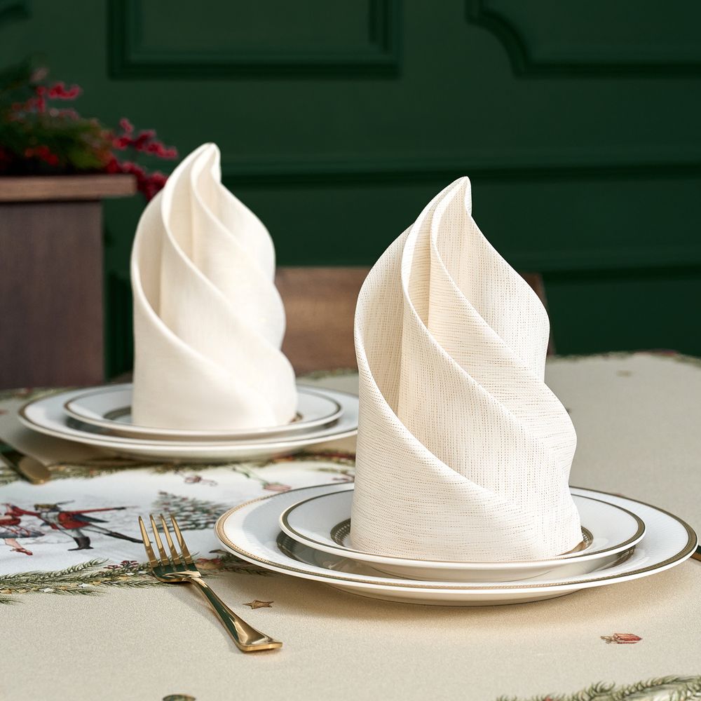 САЛФЕТКИ 40Х40 CM "ФЕЕРИЯ.ЗОЛОТО" БЕЖЕВЫЙ НАБОР 2ШТ, ПОЛИЭСТЕР 100%