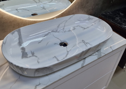 Раковина накладная CeramaLux 81 см 350
