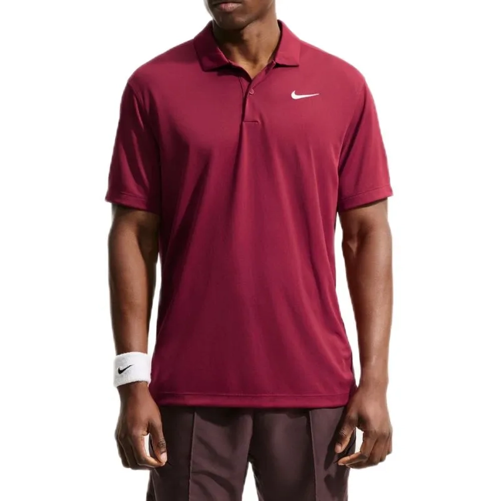 Теннисное поло Nike Court Dri-Fit Solid - team red/white