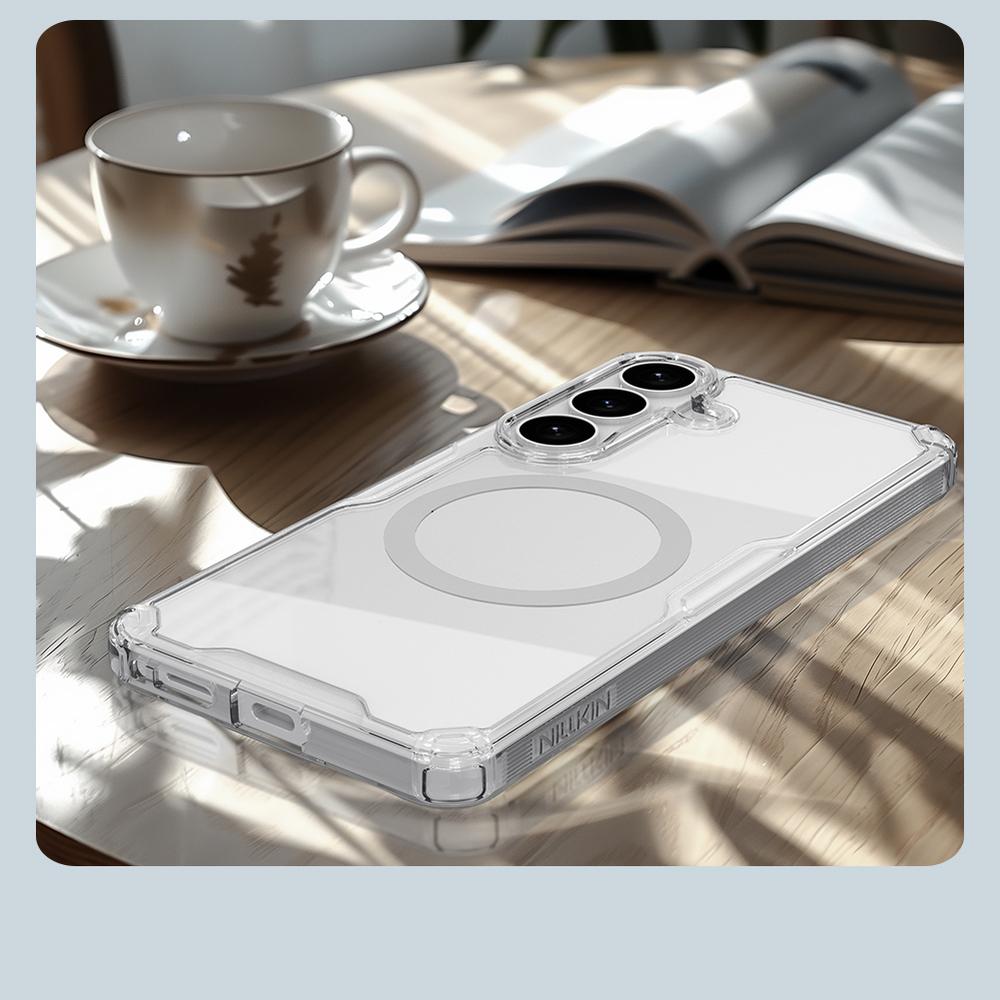 Прозрачный чехол противоударный с MagSafe для Samsung Galaxy S26, серия Nature TPU Pro Magnetic от Nillkin