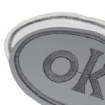 Аппликация термоклеевая "Овал OK" 9.2х6 см, отражающий, 2 шт, LA560