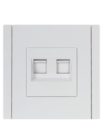 FORTE&PIANO Розетка компьютерная двойная RJ45 кат.6 FP234 белый IEK