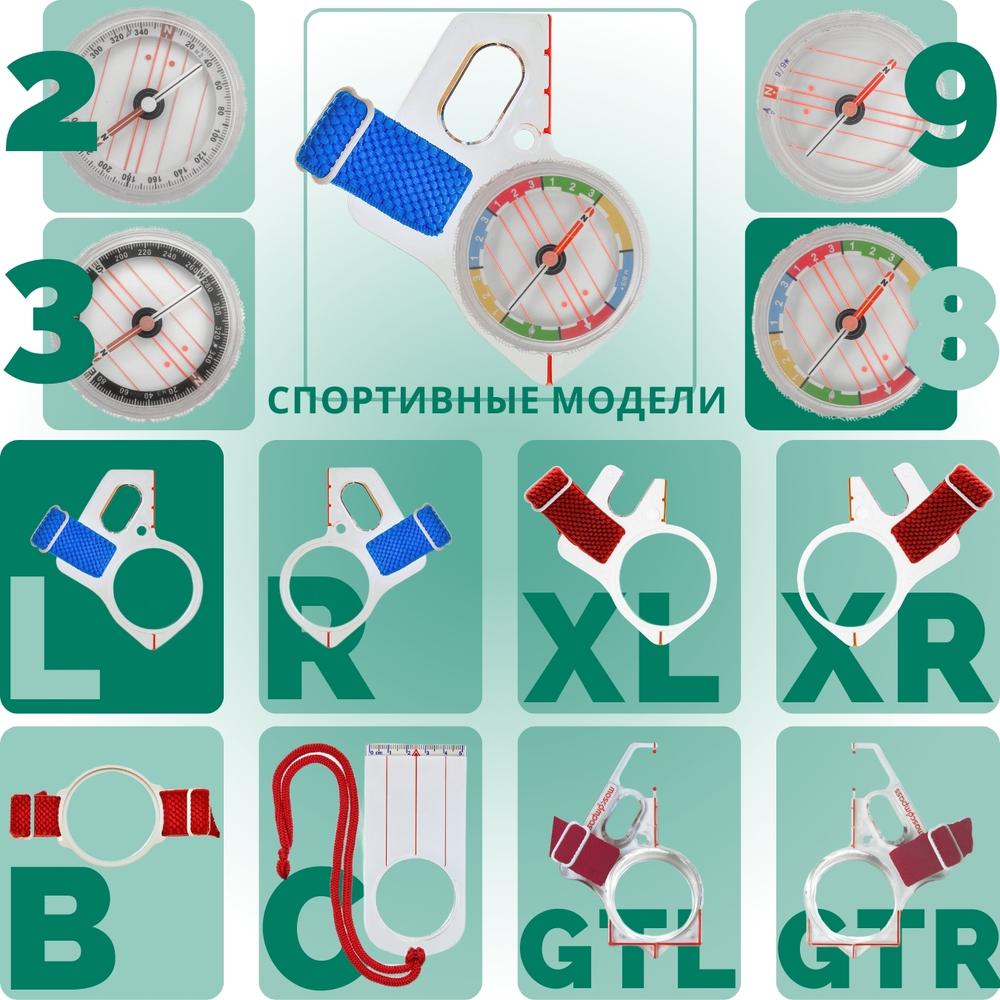 Компас жидкостный Москомпас Модель 8L водонепроницаемый