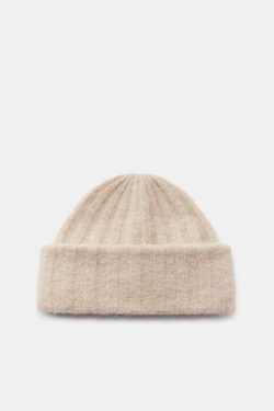 ZARA ШАПКА С ОТВОРОТОМ, ПЕСОЧНЫЙ