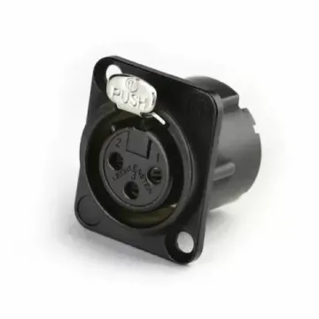 Neutrik NC3FD-LX-BAG панельный разъем XLR female черненый корпус с дополнительной защитой от RF поме