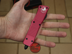 Нож Microtech Troodon D/E RDBK А+++ - черный клинок, красная рукоять 138-1RD
