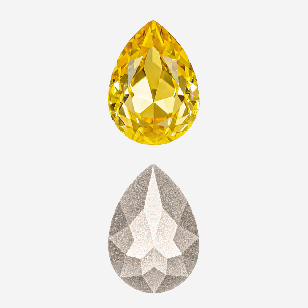 Кристалл Капля (Drop), оттенок "Светлый Топаз"/"Light Topaz", 14*10мм