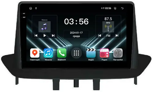 Магнитола для Renault Fluence/Megane 2009-2017 - FarCar S280 монитор 9.5" IPS на Android 13, CarPlay
