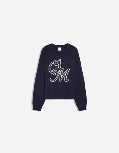 Мужской джемпер с круглым вырезом и вышивкой, арт. 3215/376 - BERSHKA