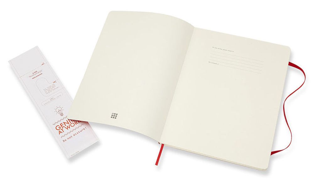 Блокнот Moleskine Classic Soft XLarge 190х250мм 192стр линейка мягкая обложка красный (QP621F2)