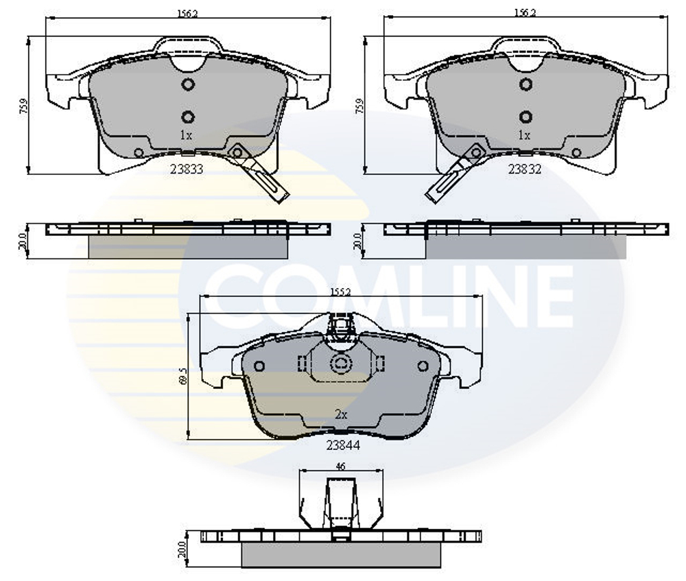COMLINE - CBP31307-CML - Brake Pad Set, disc brake