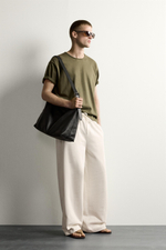 БРЮКИ-ДЖОГГЕРЫ С КОМБИНИРОВАННЫМ ПОЯСОМ — ZARA
