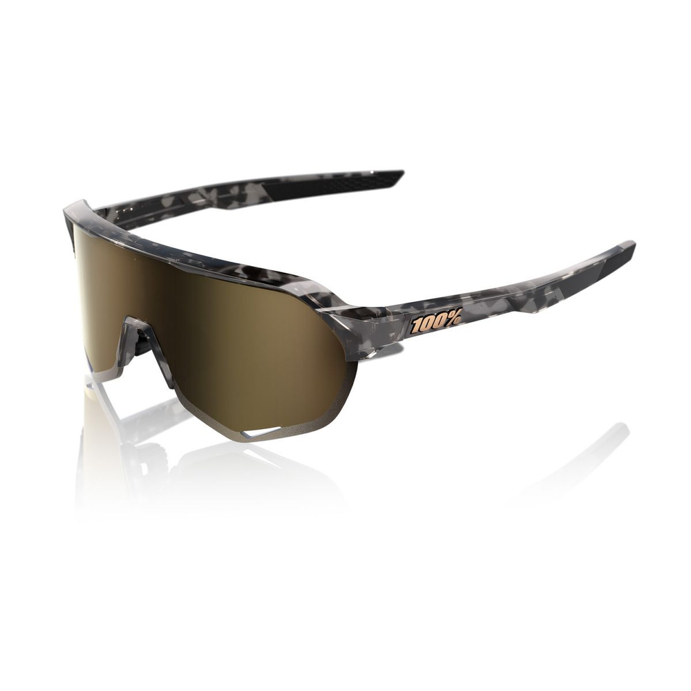 Спортивные очки 100% S2 - Gloss Black Havana - Soft Gold Mirror