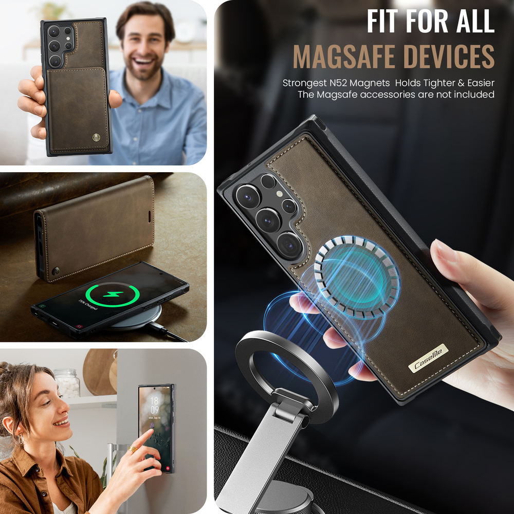 Чехол-кошелек CaseMe 2 in 1 MagSafe Samsung Galaxy S25 Ultra